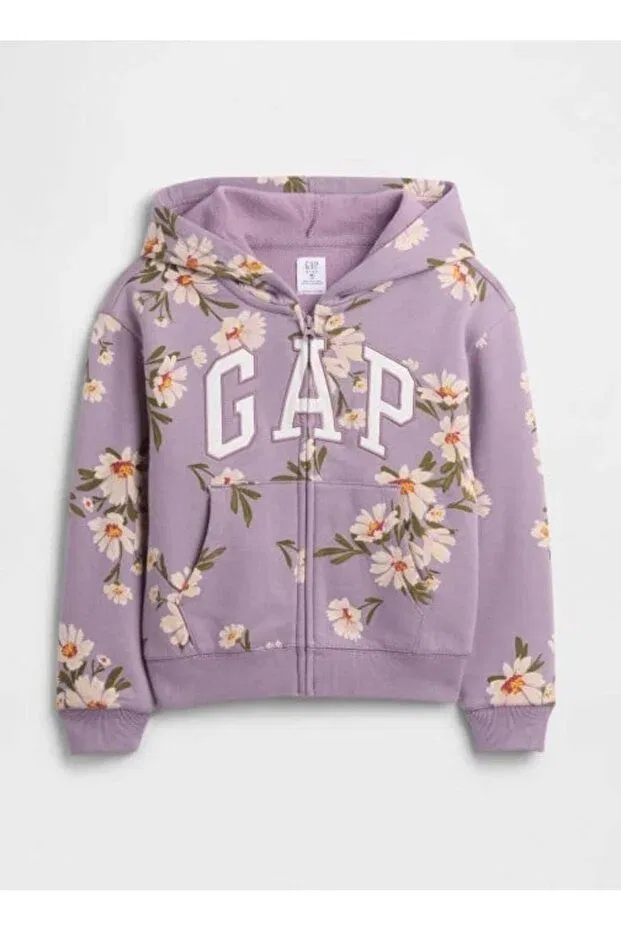Детское худи для девочек с принтом Gap Kids, Lila