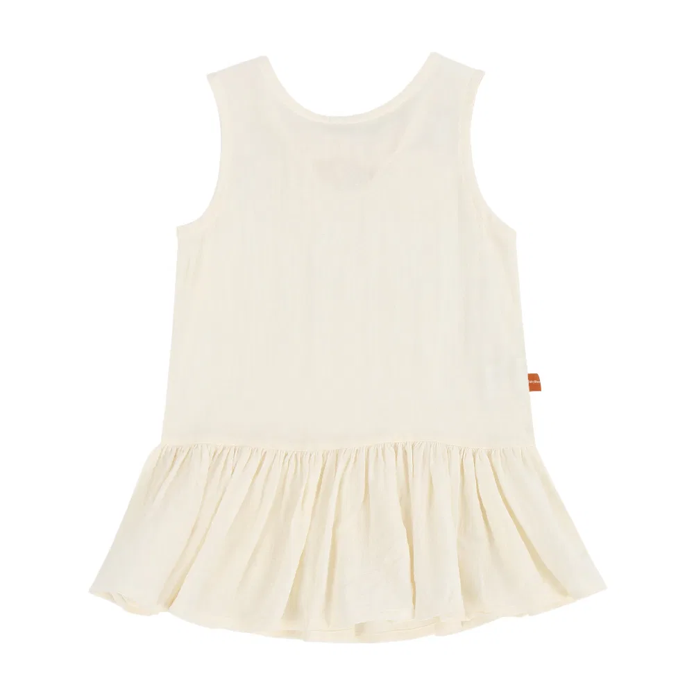 Детское платье для девочек с бантом Junis Ribbon BABYBLEE, Cream