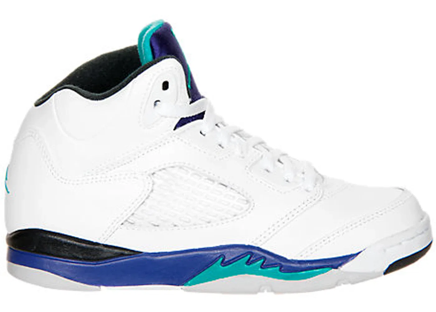 Детские кроссовки Lifestyle Jordan 5 Retro, White/New Emerald-Grape Ice-Black