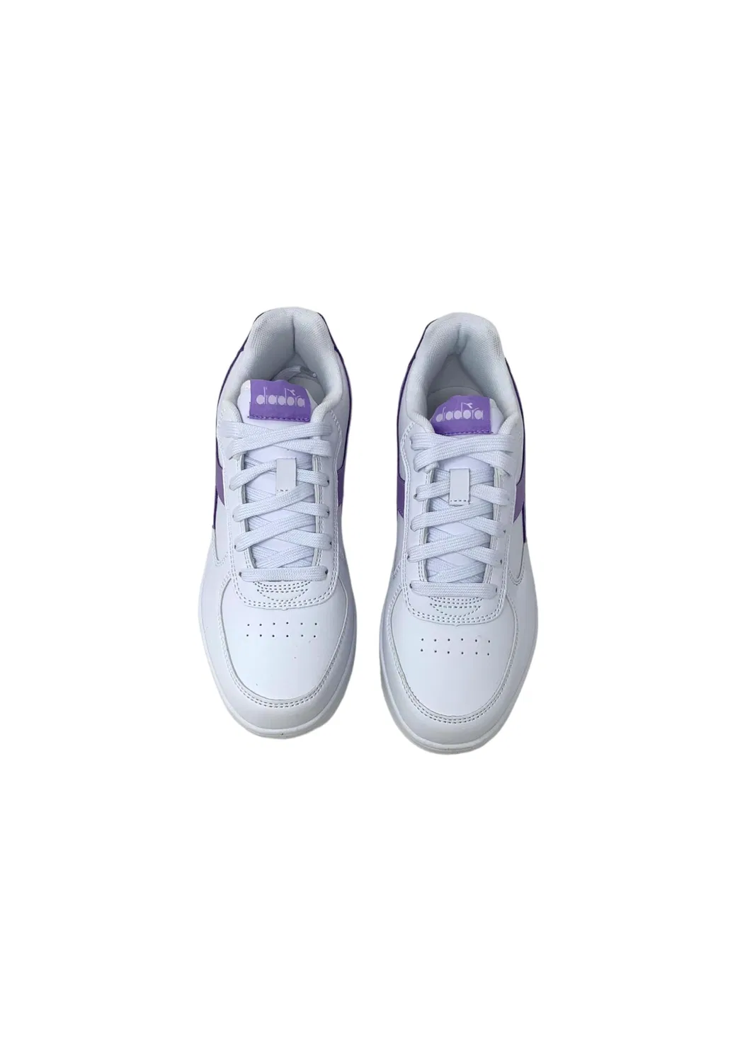 Детские кроссовки для мальчиков и девочек с принтом Raptor Low GS Diadora, D0683 Wht Purple Rose Passion Flower — фото 3