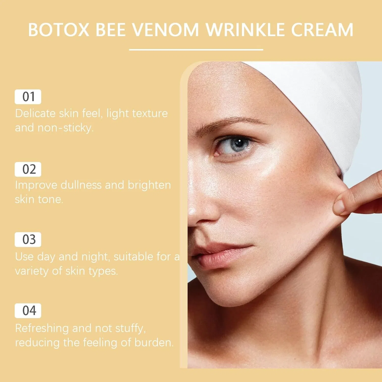 Крем для лица anti-wrinkle Bee Venom, Junjie, 3 шт, 60 г — фото 4