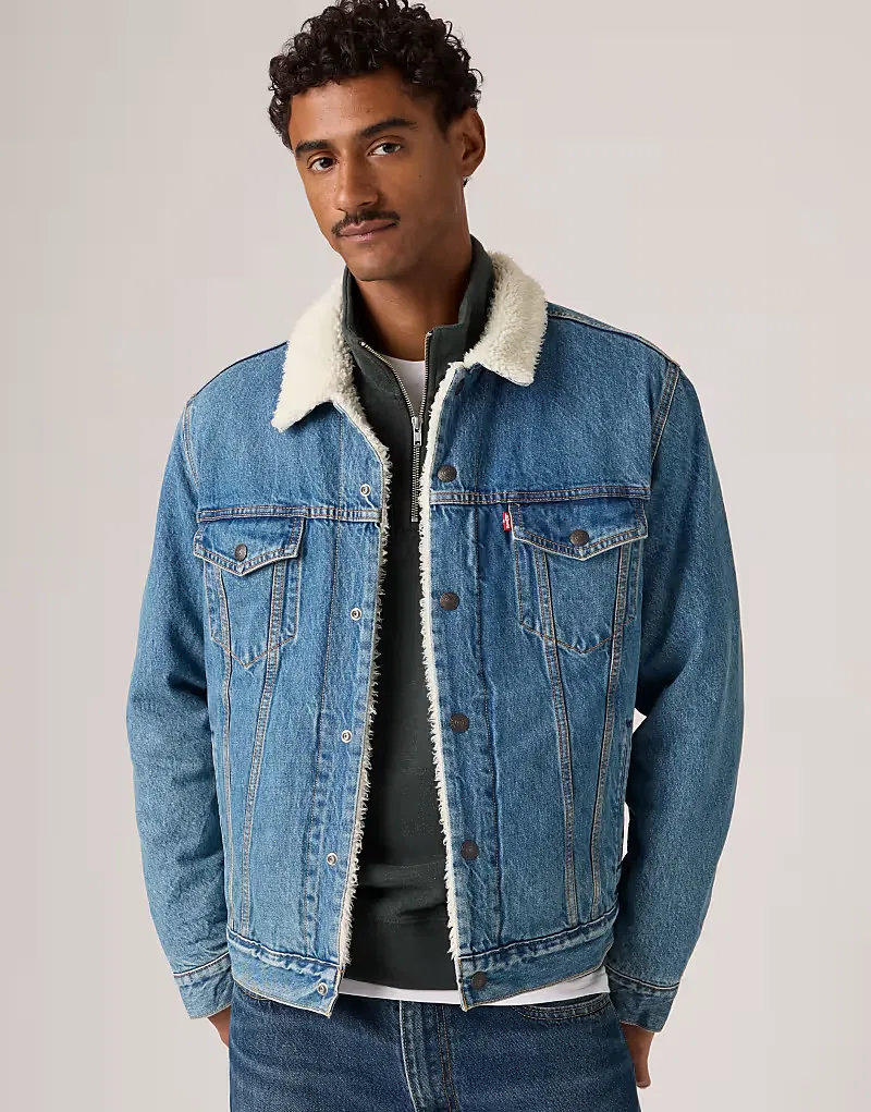 Куртка-тракер sherpa type iii из вельвета Levi's, синий — фото 4