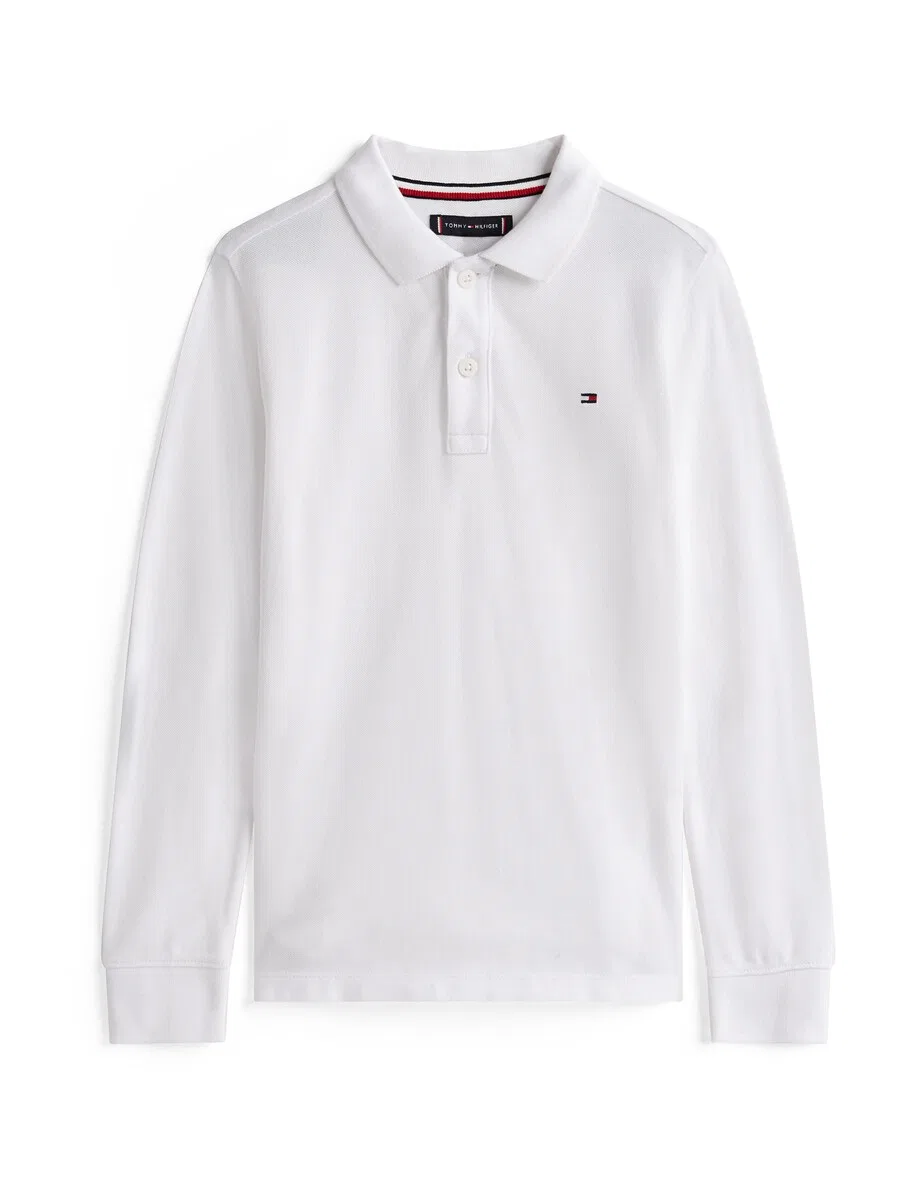 Рубашка TOMMY HILFIGER 'Essential Regular Fit Long Sleeve' белого цвета