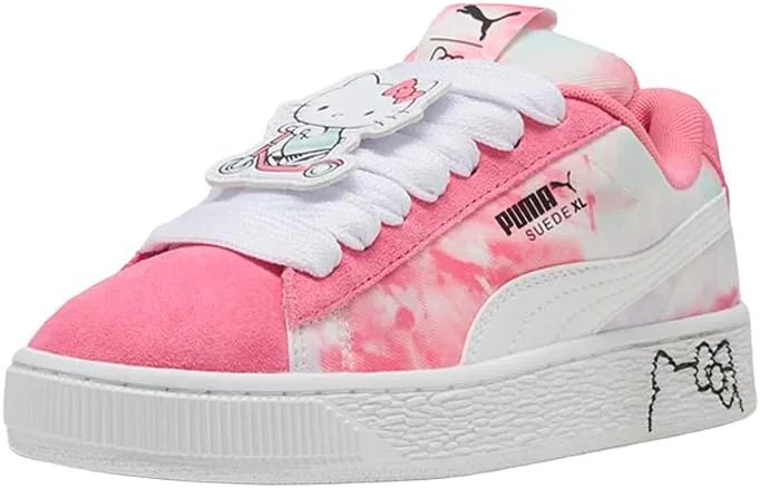Детские кроссовки для девочек с принтом Hello Kitty and Friends PUMA, Pink — фото 2