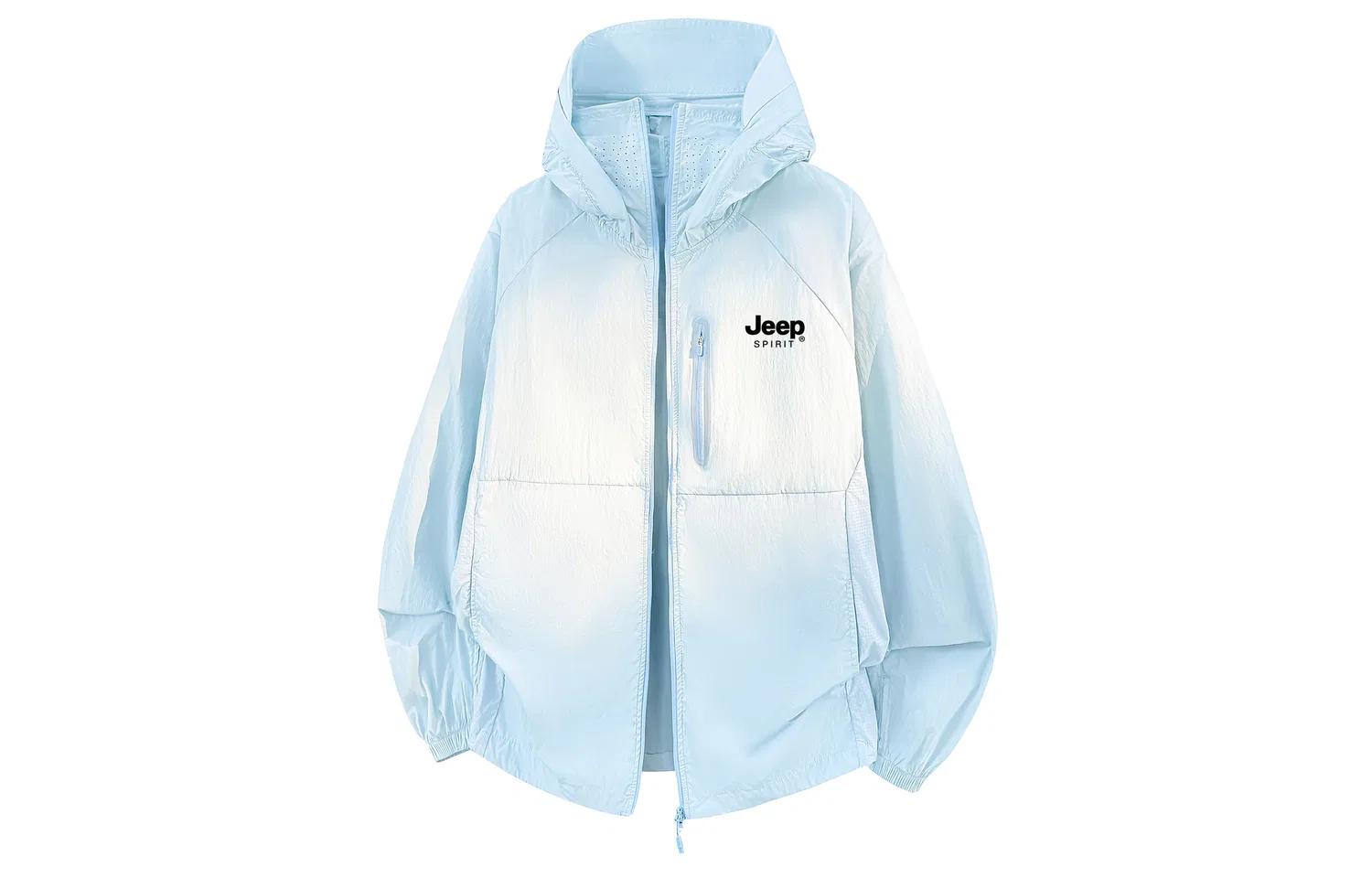 Детская куртка с капюшоном JEEP SPIRIT, Sun Protection Clothing, хвойно-синий