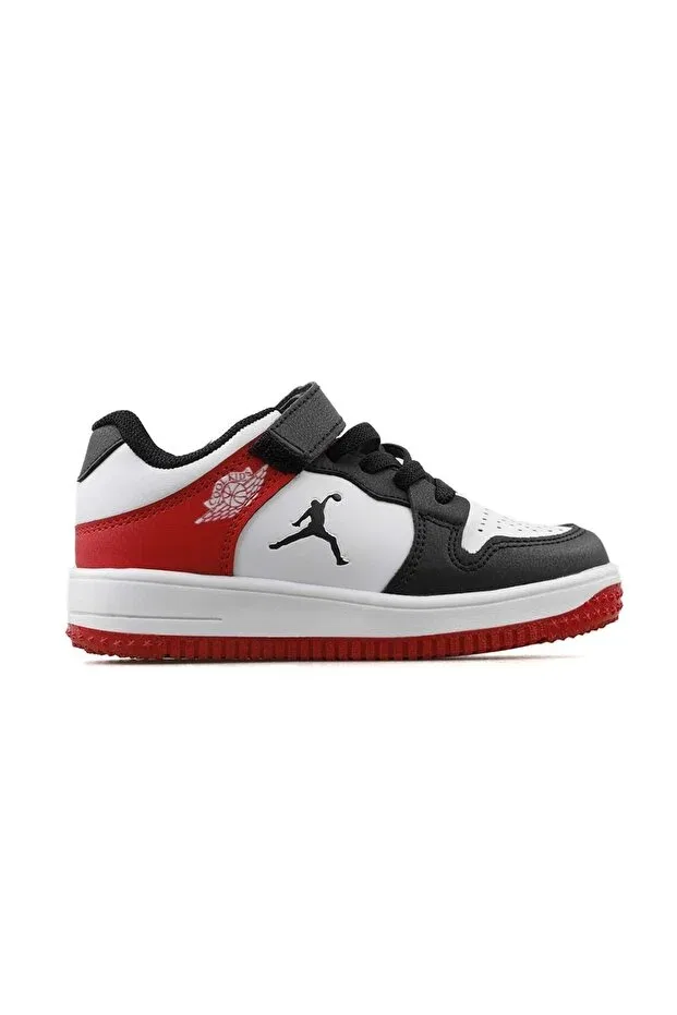 Детские кроссовки для девочек на липучке Galaxy Beijing Force Jordan, White-Red