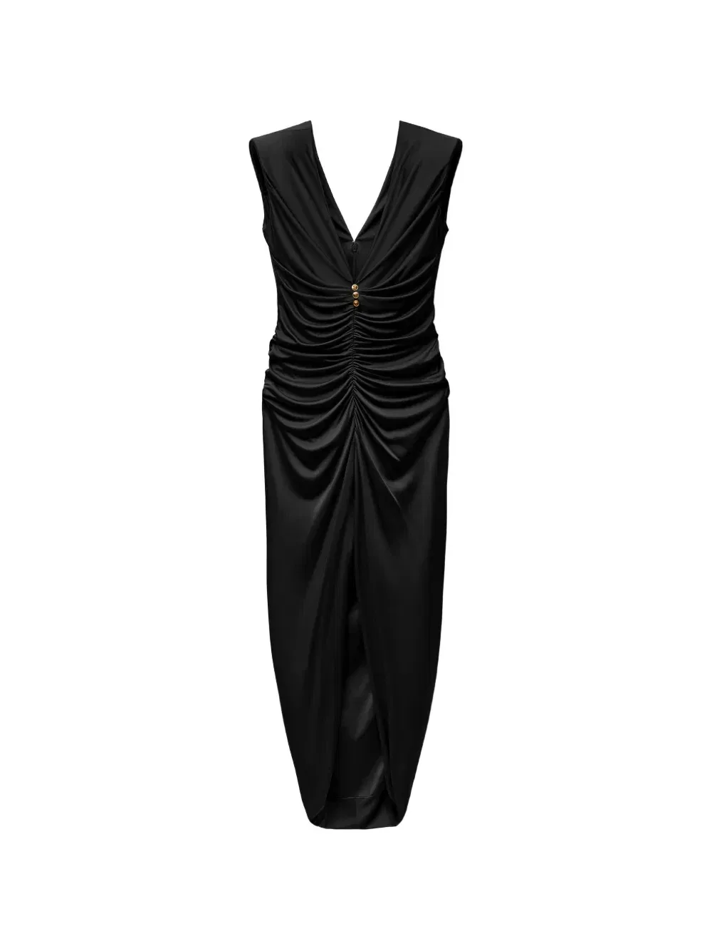 Платье из вискозного джерси VERSACE, черный