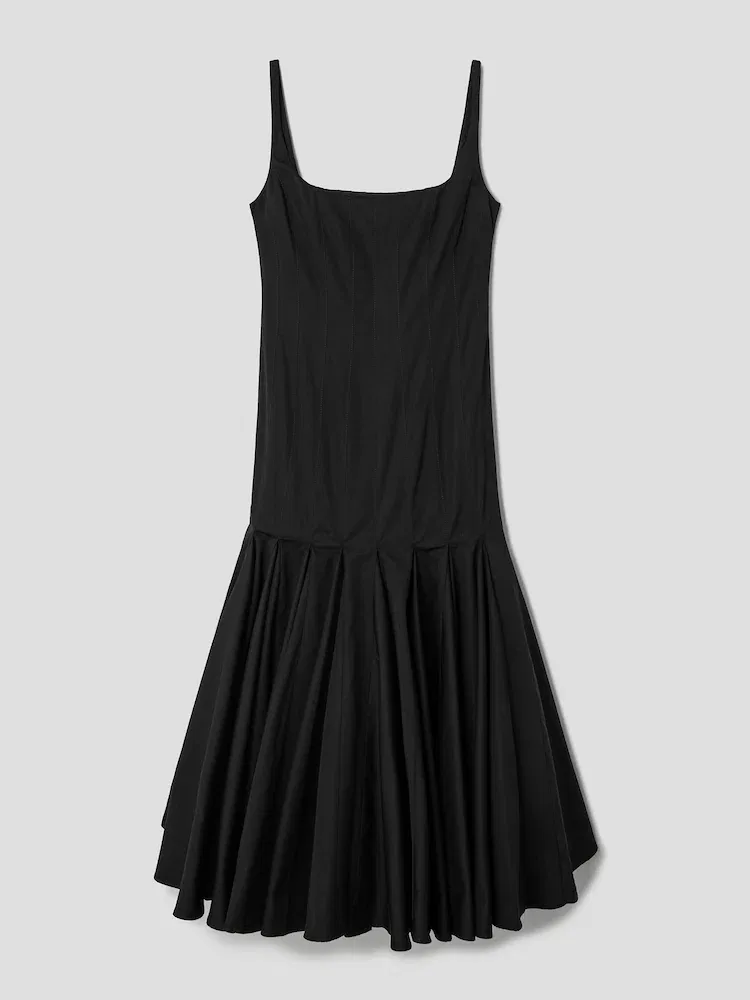 Платье миди с расклешенной юбкой, La Robe Agave JACQUEMUS, Black