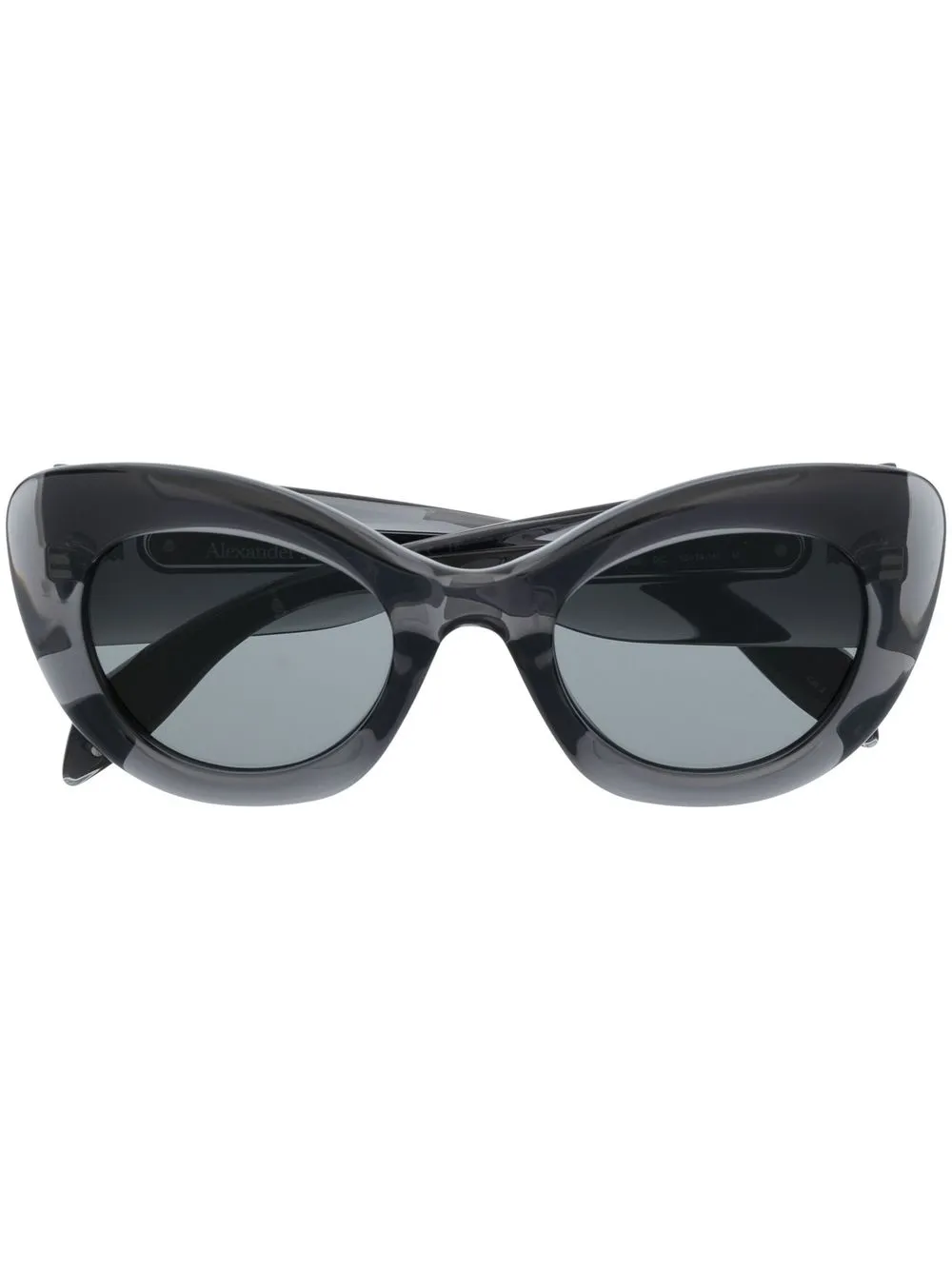 

Солнцезащитные очки в прозрачной оправе «кошачий глаз» Alexander McQueen Eyewear, серый