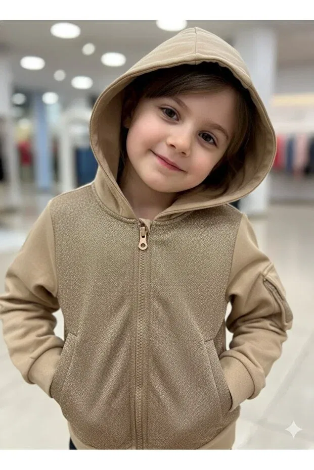 Детская куртка для девочек с блестками Nk Kids, Brown