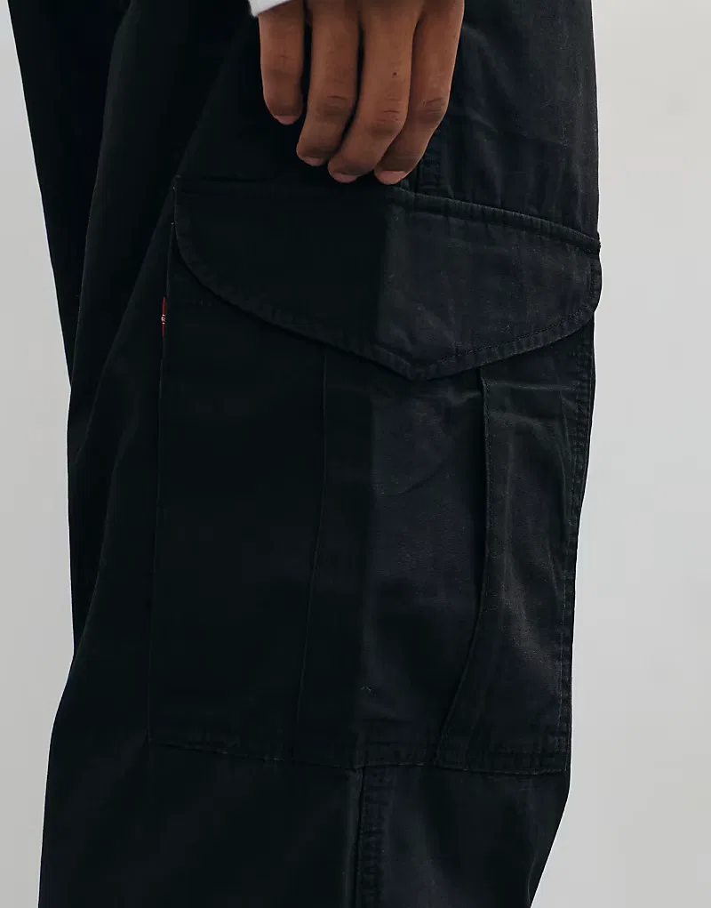 Свободные брюки-карго Levi's XX из парусины, черный — фото 4