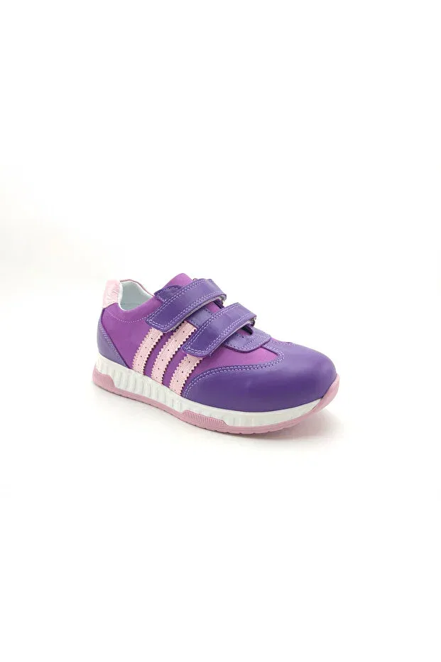 Детские ортопедические кроссовки для девочек кожаные Ortoplus, Purple — фото 2