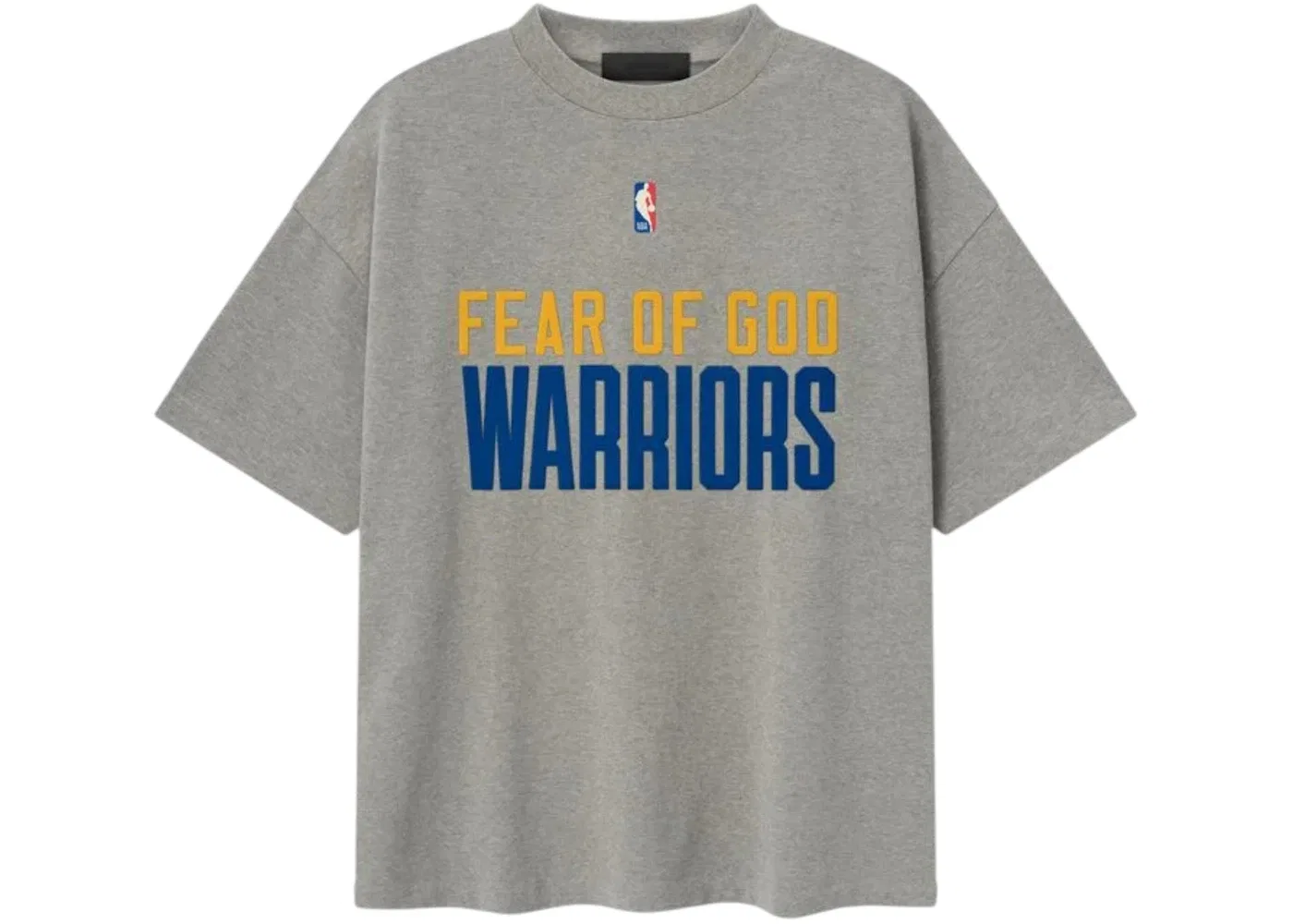 Мужская футболка с принтом Fear of God Essentials Warriors 90's Tee, Concrete Heather