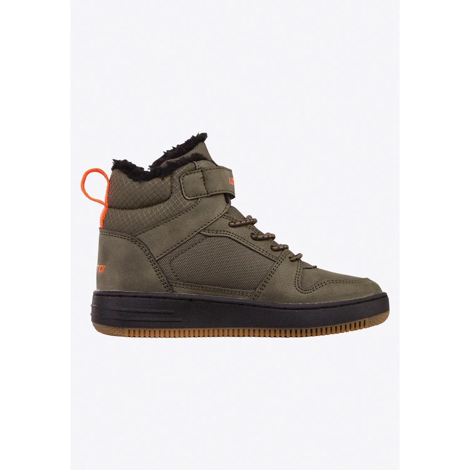 Детские зимние кроссовки-ботинки на липучке lotto, Olive-Black — фото 2