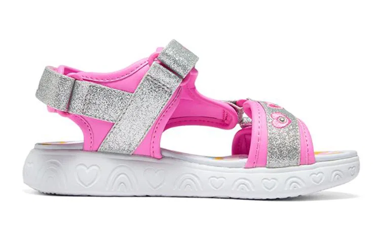 Детские сандалии с принтом и светящейся подошвой Rainbow Shines Skechers, Pink/Multicolor — фото 4