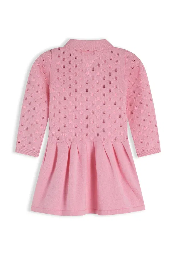 Платье-свитер хлопковое Pointelle Cable Dress Tommy Hilfiger, Classic Pink, розовый — фото 2