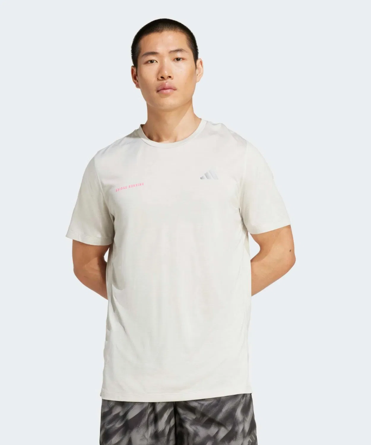 Мужская футболка с принтом Own the Run Melange Adidas, Серый