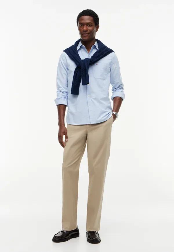Рубашка из хлопка Dobby shirt core essentials Tommy Hilfiger, синий — фото 2