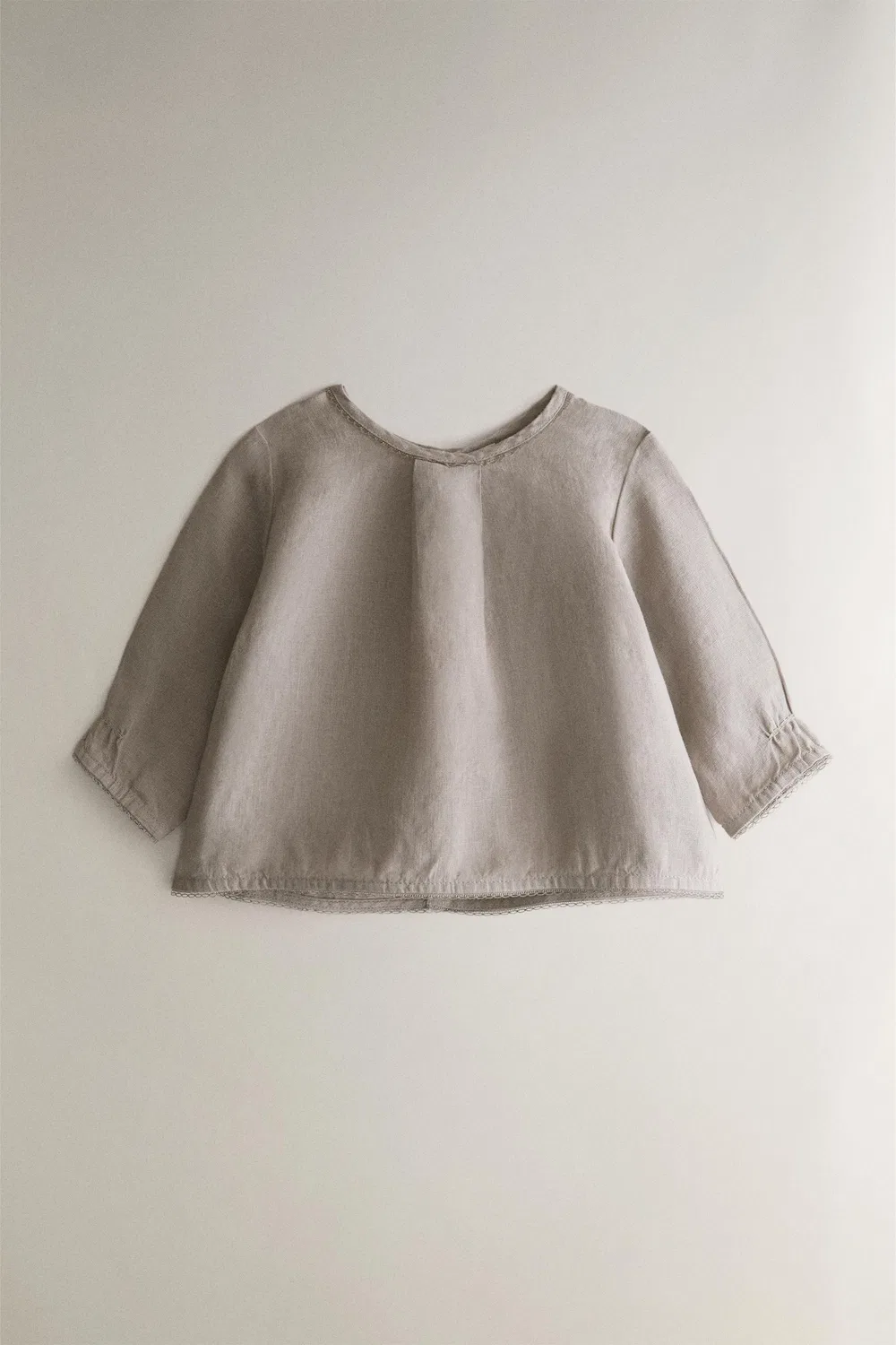 Льняная детская рубашка ZARA, Grey