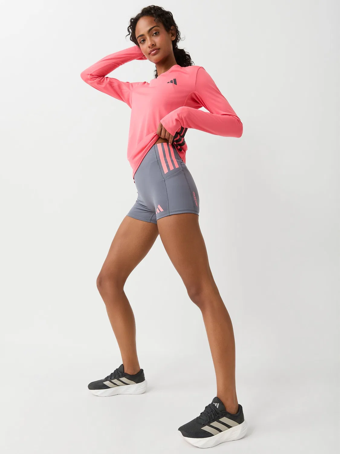 Леггинсы Adizero Short adidas, темно-серый — фото 2