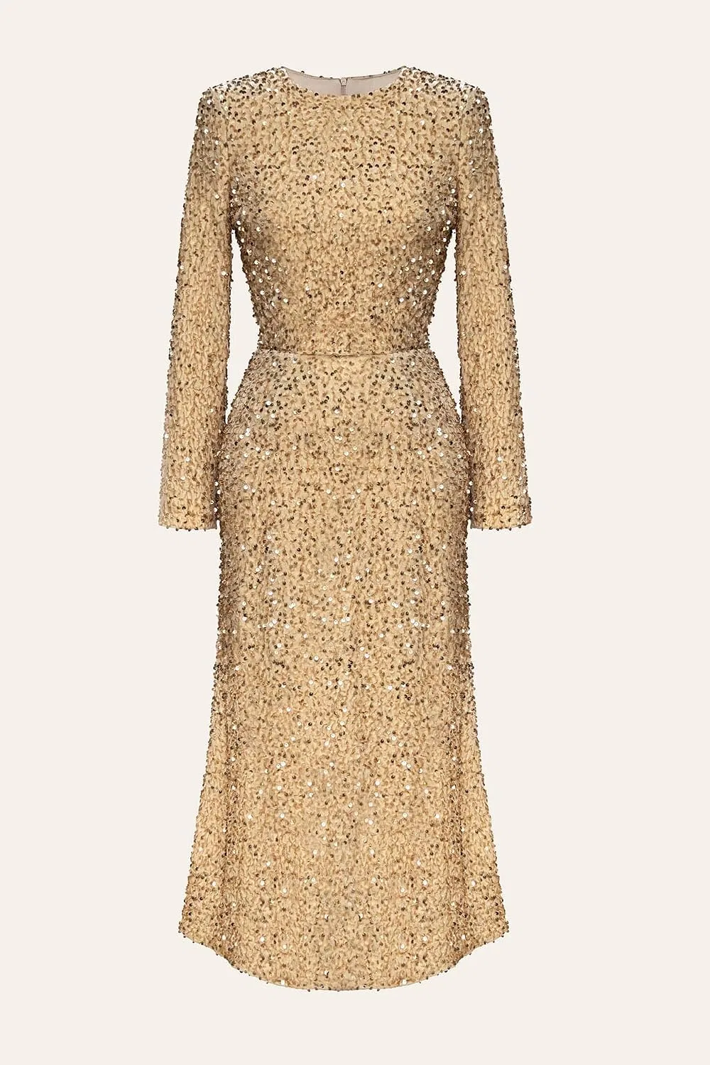 Женское вечернее платье с пайетками A-line, Gold — фото 4
