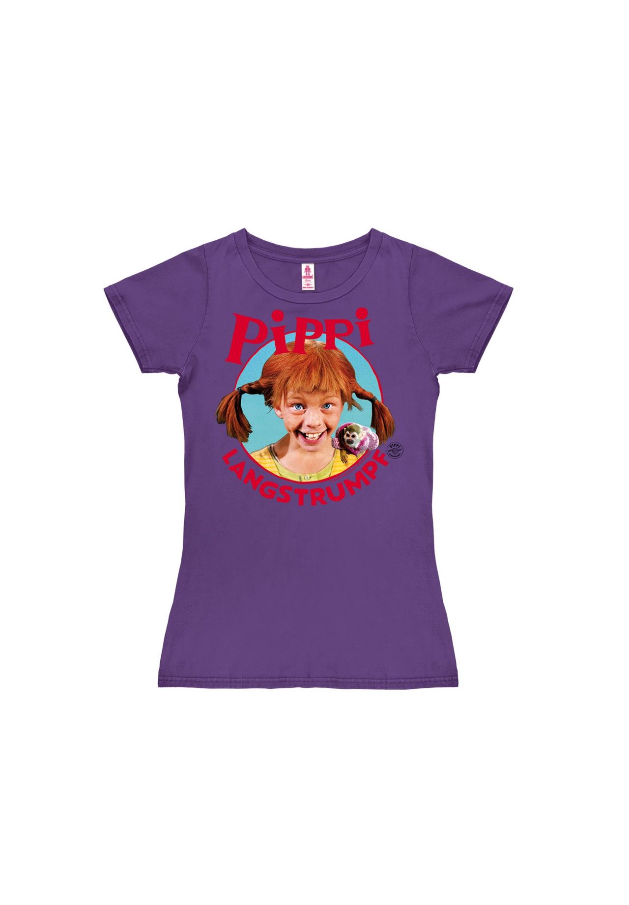 

Новая футболка для девочек «Пеппи Длинныйчулок» — портрет LOGOSHIRT, фиолетовый
