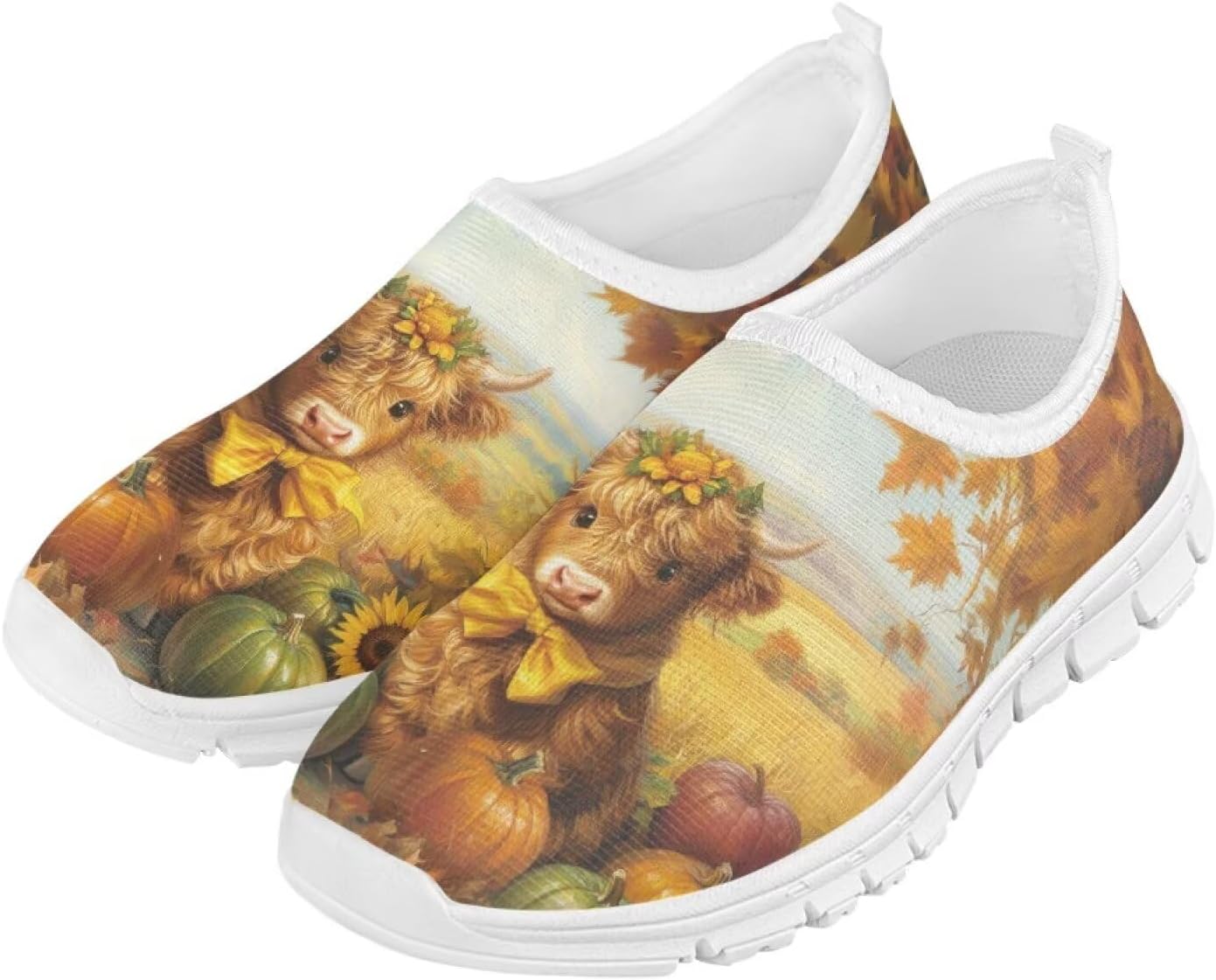 

Кроссовки с легким надеванием Doojoayie для мальчиков, дышащие, для активных детей, летние спортивные кроссовки, Highland Cow