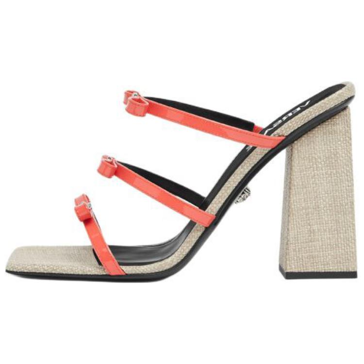 Gianni Ribbon 95mm Сандалии VERSACE, Бежевый
