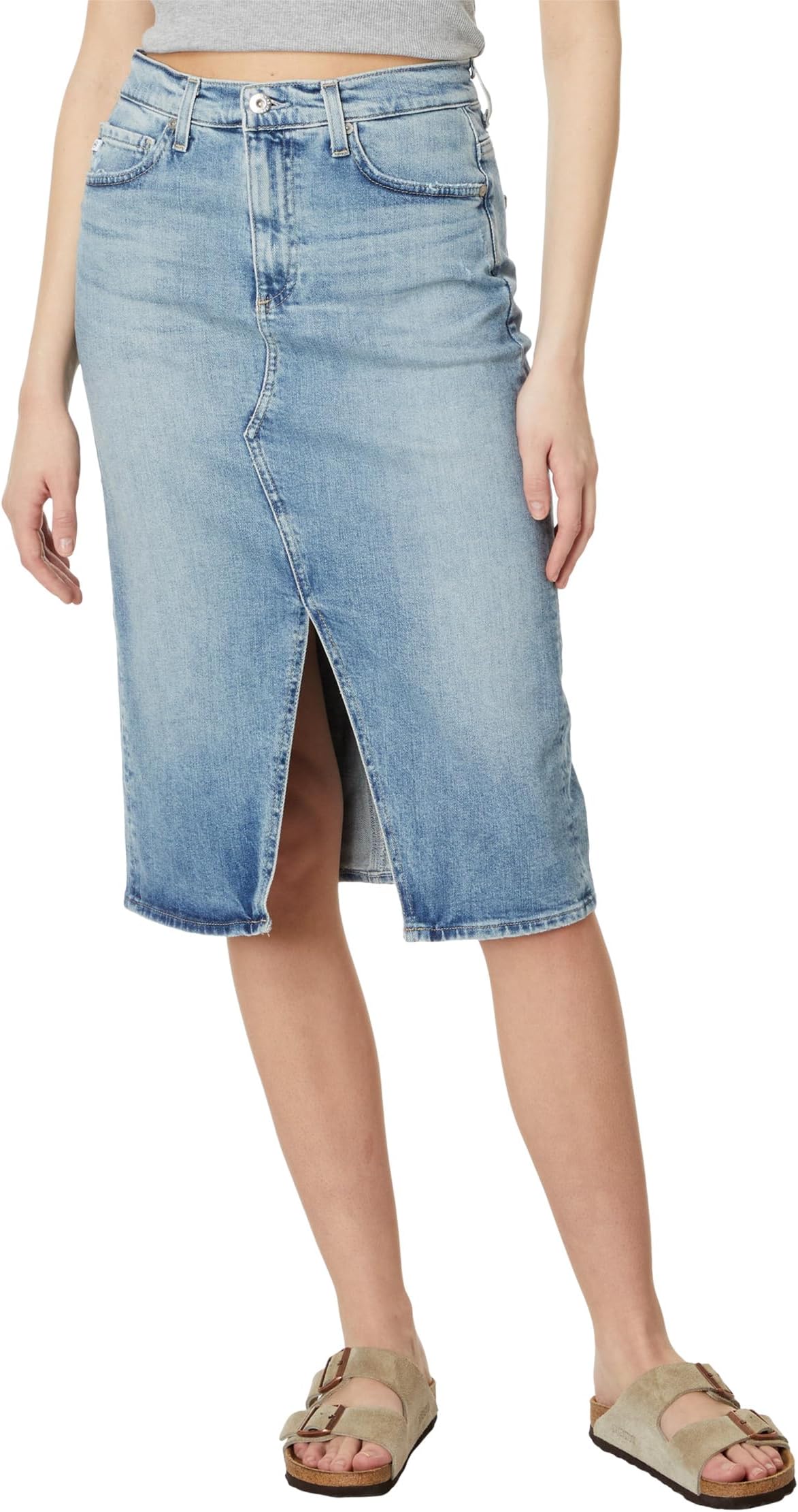 

Юбка AG Jeans Alicia Midi Denim Skirt, цвет Eclipsed