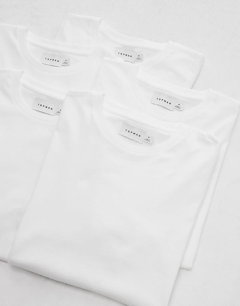

Topman – Набор из 5 классических белых футболок