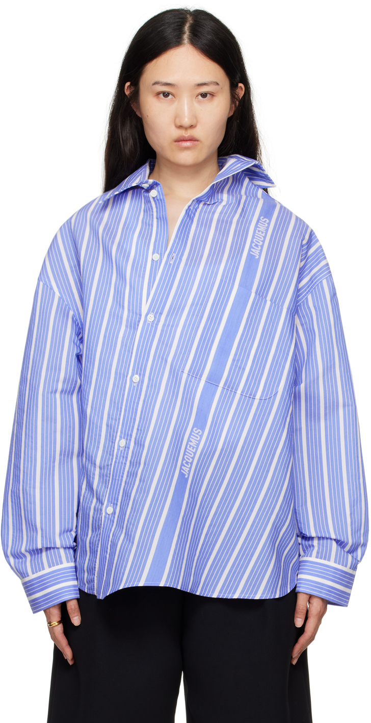 

Синяя рубашка Les Sculptures 'La chemise Cuadro' JACQUEMUS