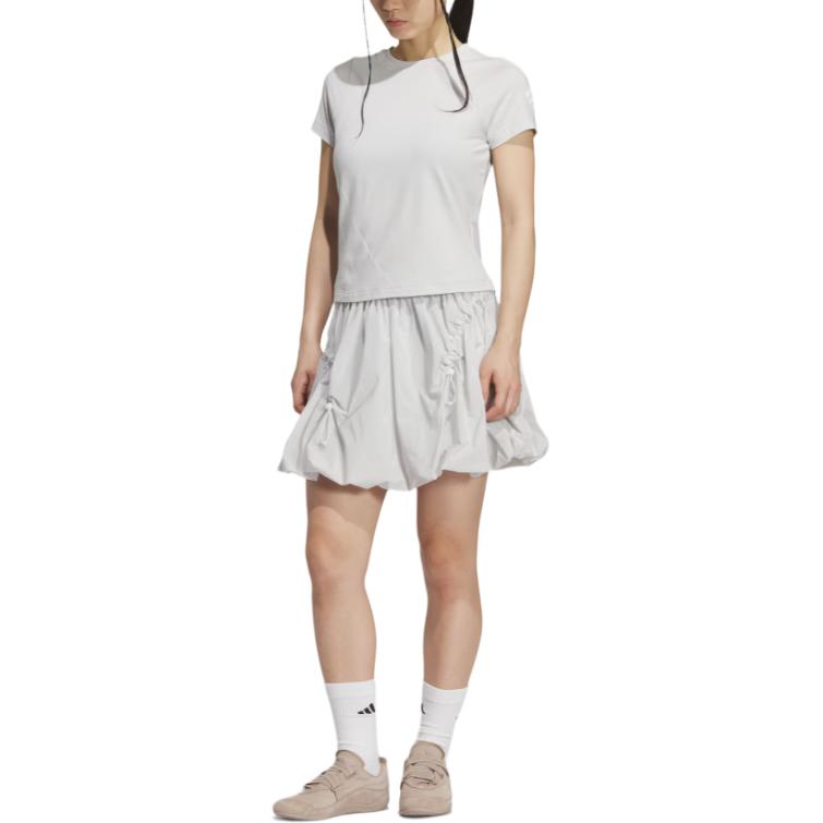Футболка FOS SS25 женская Adidas, светло-серый — фото 4
