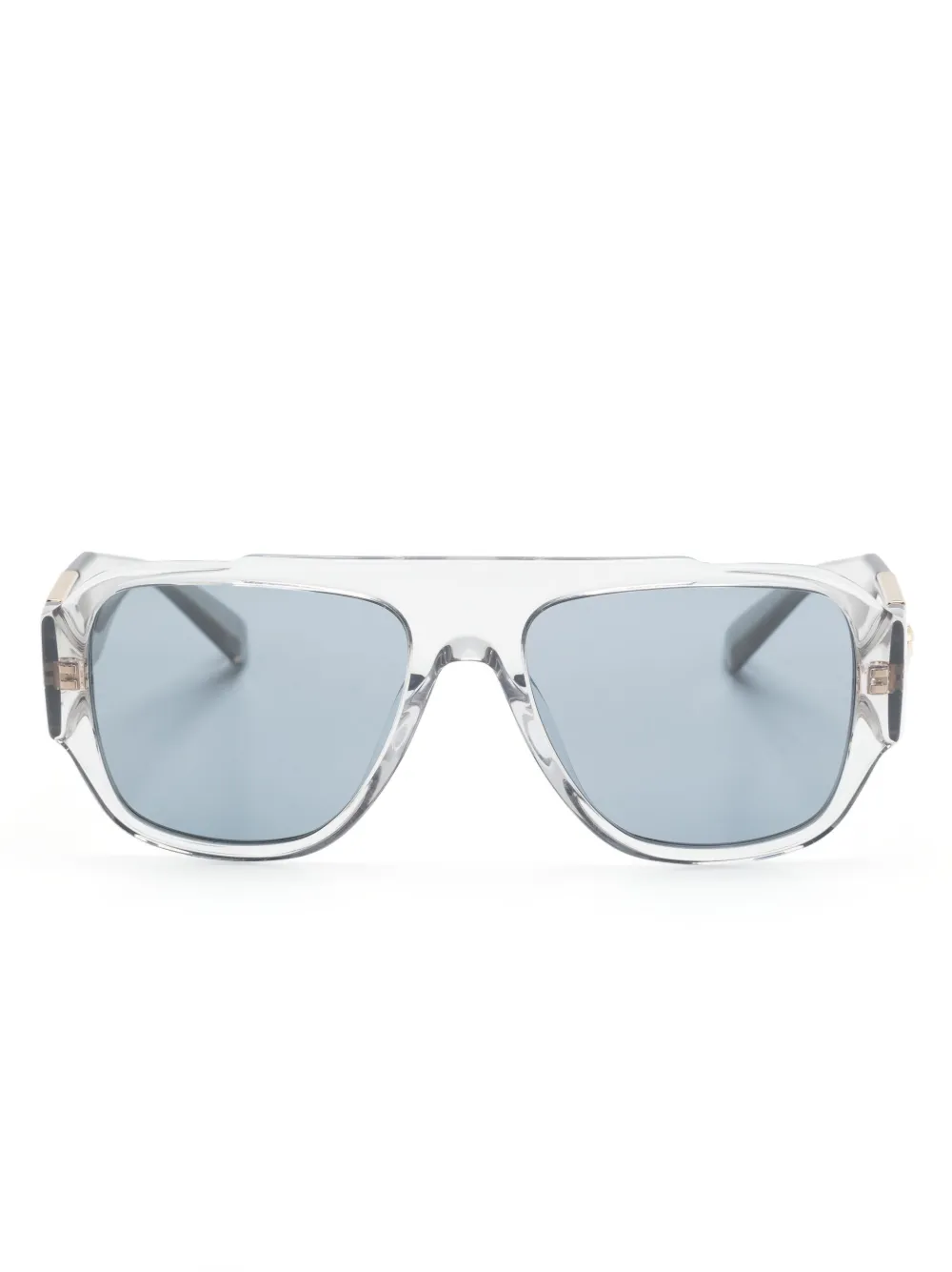 

Солнцезащитные очки в прозрачной оправе Versace Eyewear, серый