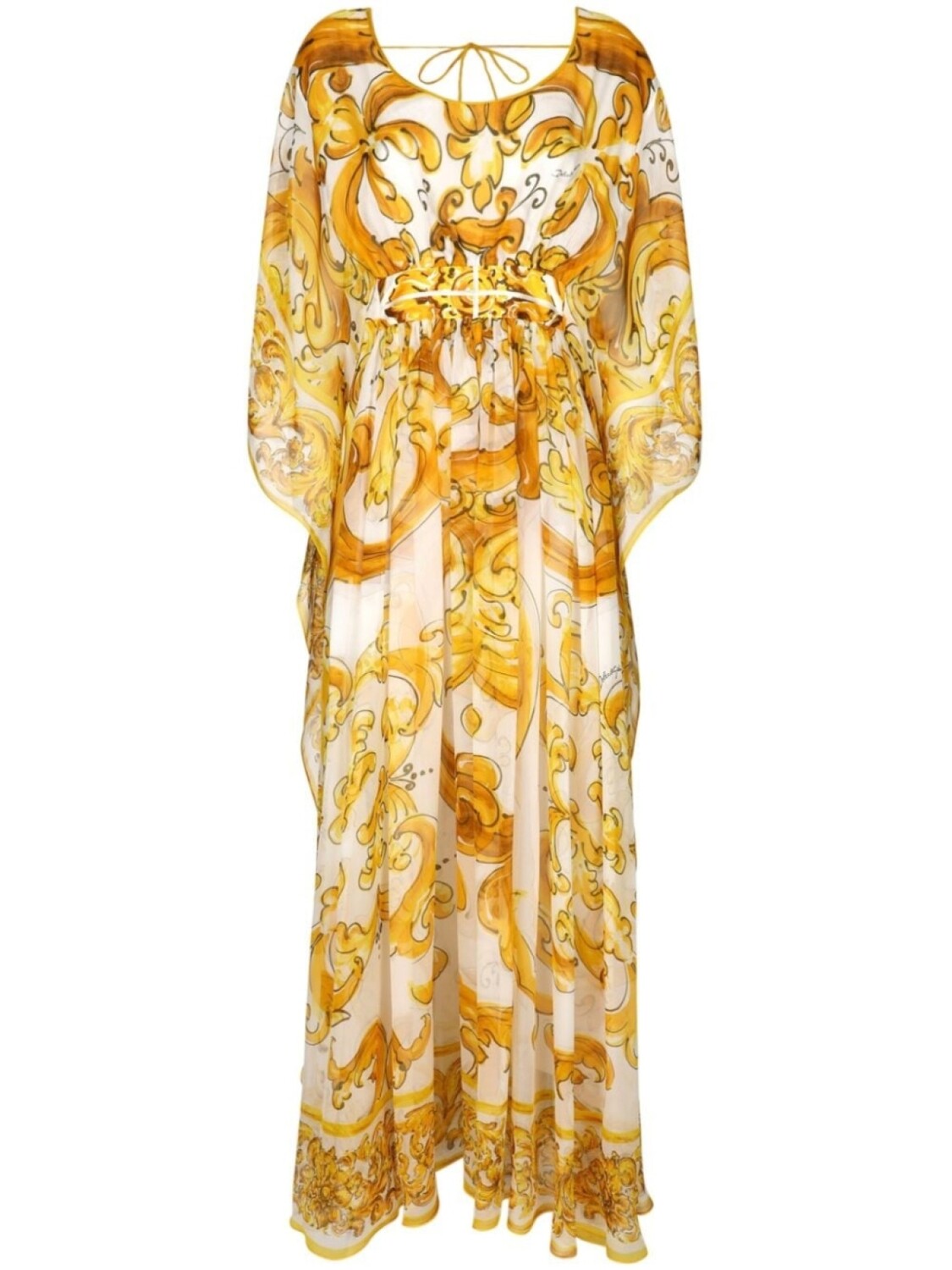 

Dolce & Gabbana платье с принтом Majolica, желтый