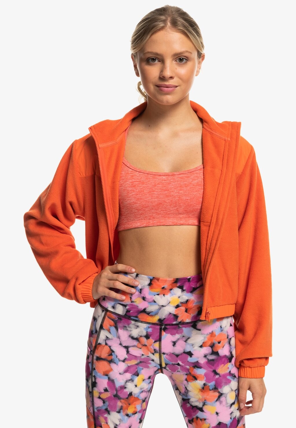 

Толстовка Roxy КУРТКА НА МОЛНИИ WAVES OF WARMTH, цвет tigerlily