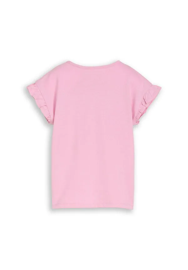 Футболка с принтом mit detail Tom Tailor, Lovely Pink — фото 2