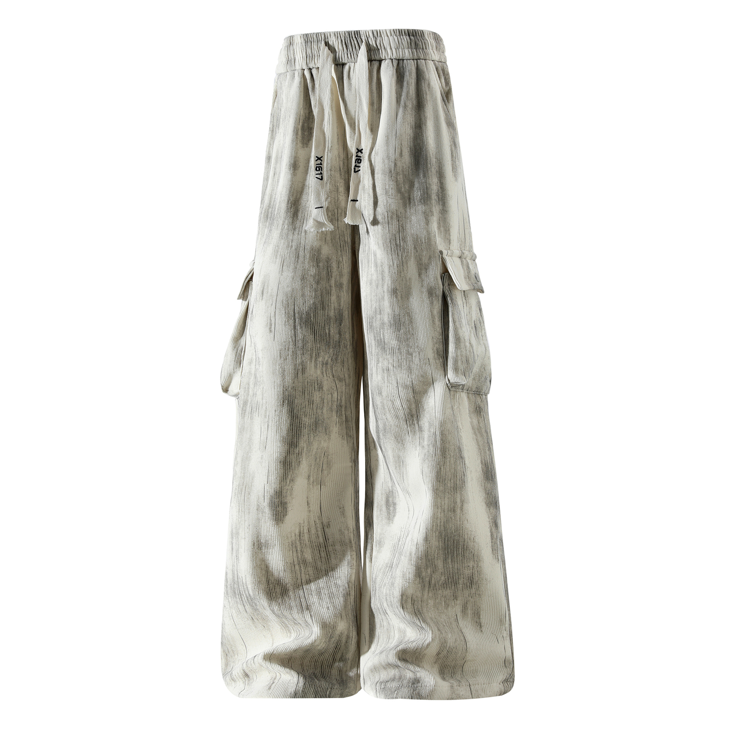 

Повседневные брюки Unisex утепленные и флисовые Wide Leg X1617, экрю fleece-lined pants