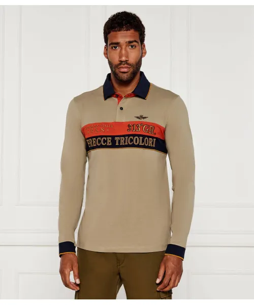 

Футболка поло Regular fit Aeronautica Militare, бежевый