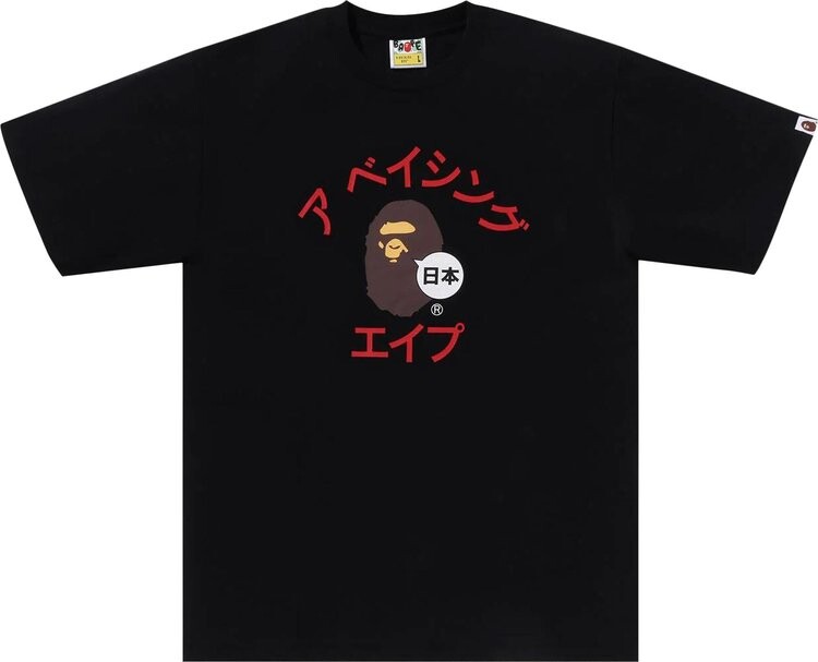 

Футболка BAPE Japan Katakana College City 'Black', черный