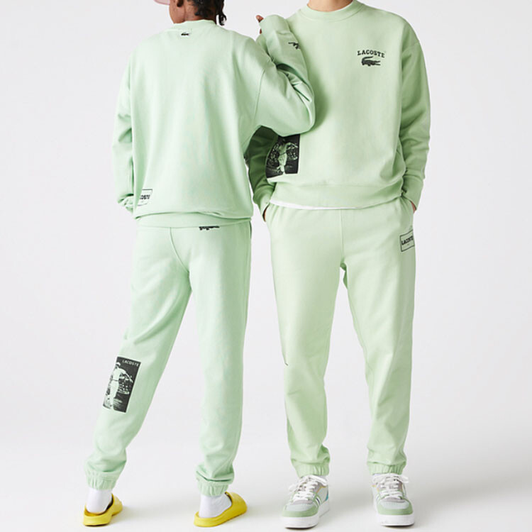 Толстовка унисекс Lacoste, светло-зеленая — фото 3