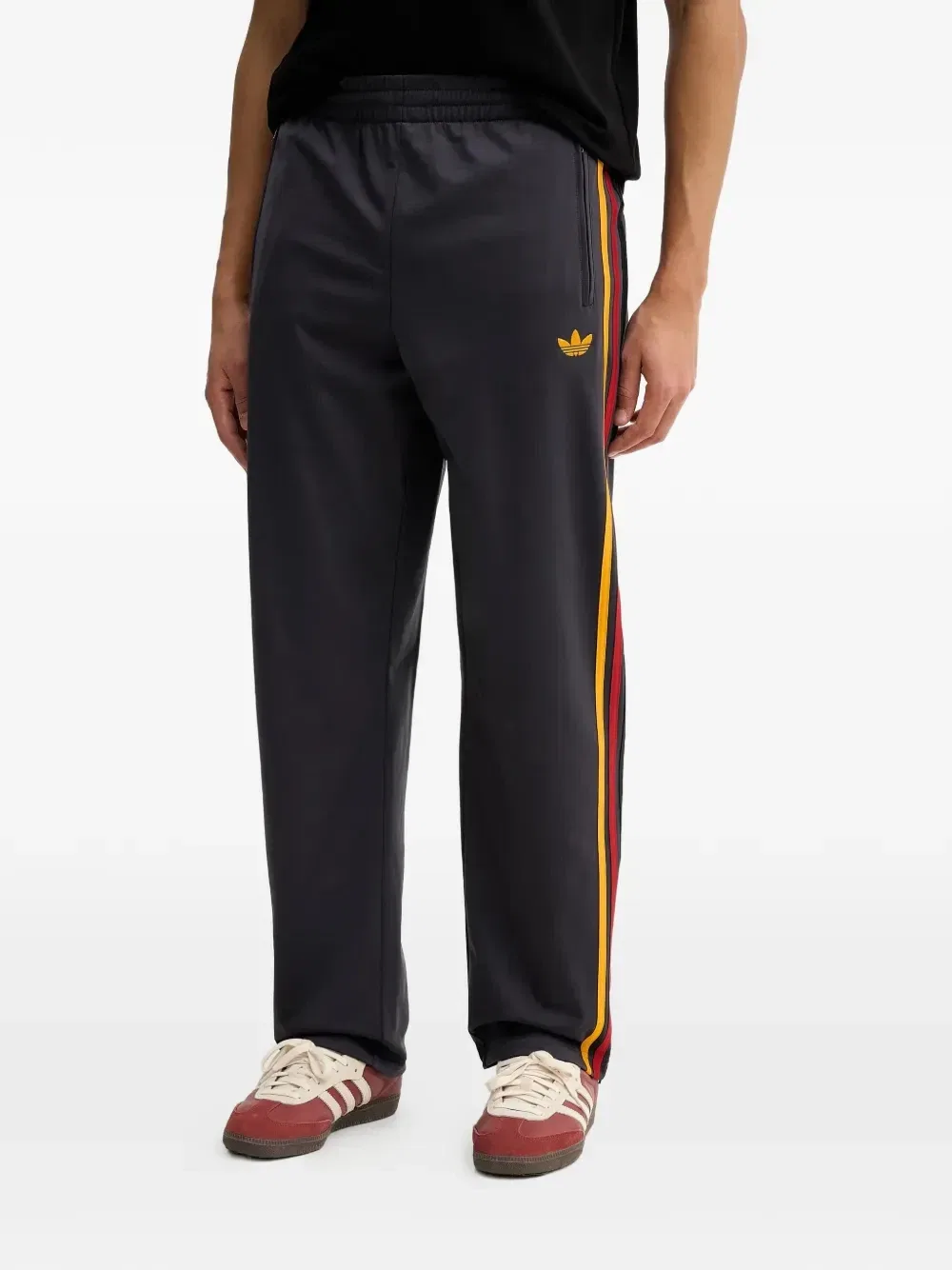 Спортивные штаны Firebird с боковыми полосками Adidas, серый