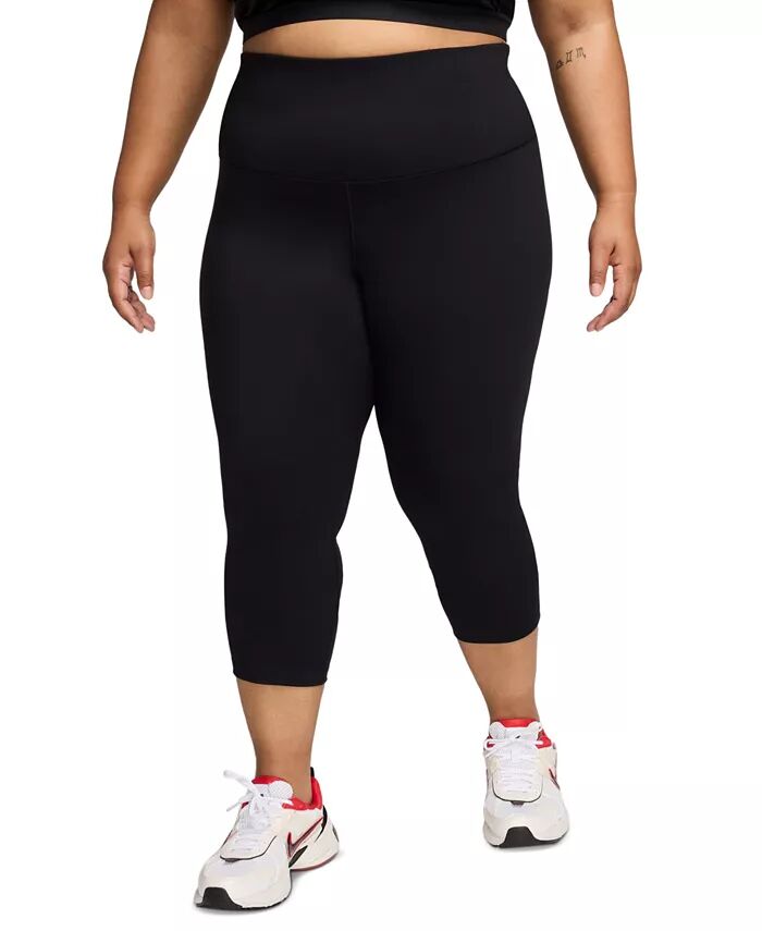 

Укороченные леггинсы с высокой талией Plus Size One Nike, черный