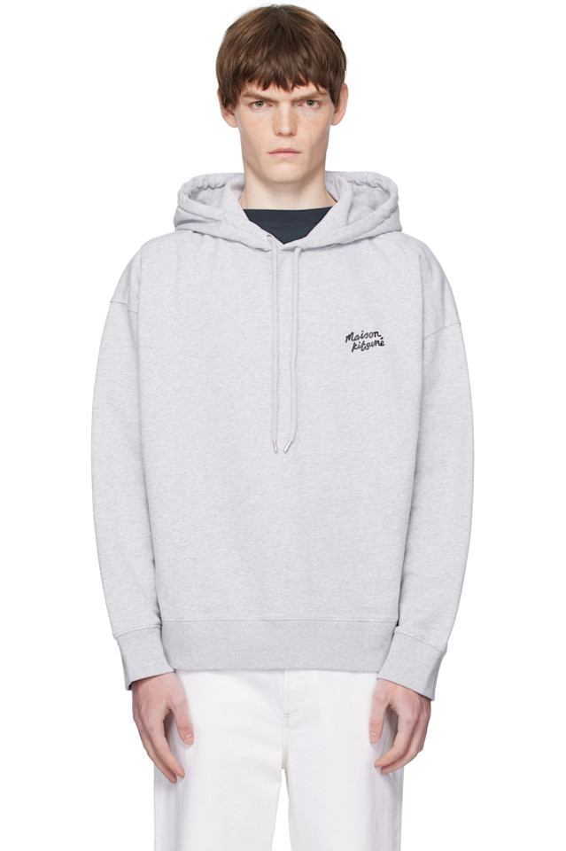 

Оверсайз худи с принтом от Maison Kitsuné Maison Kitsuné, серый
