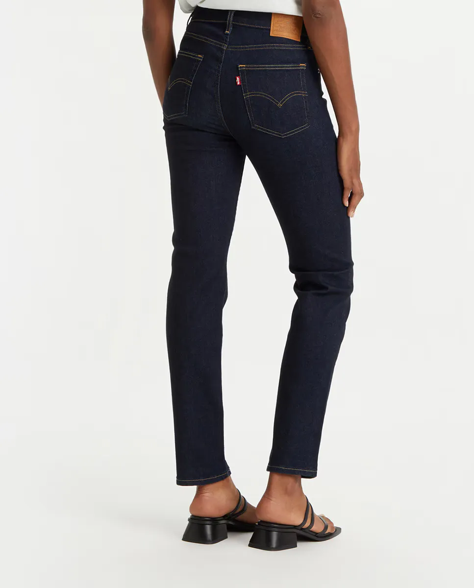 Женские прямые темные джинсы 724 с высокой посадкой Levi's, цвет Azul Índigo — фото 3