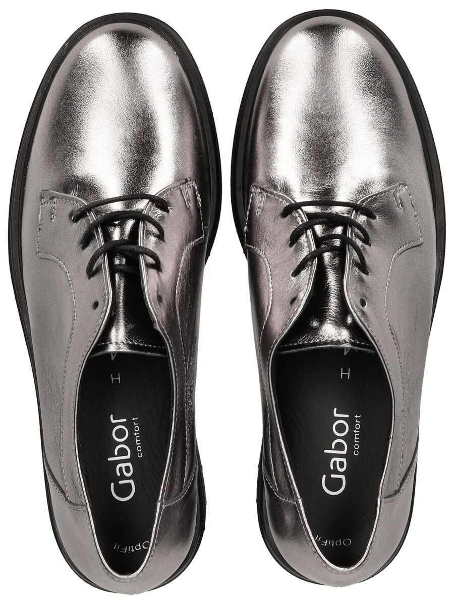 Туфли на шнурках GABOR Lace-Up Shoes, серебряный — фото 2