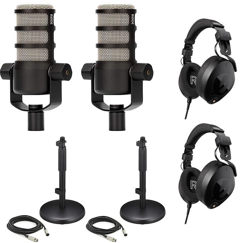 

Микрофон RODE 2x Podmic, 2x NTH-100, 2x DS1, 2x XLR