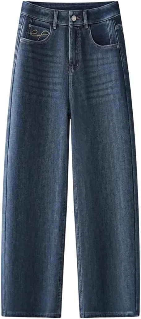 Джинсы, синие, Women's Retro Cropped Jeans — фото 3