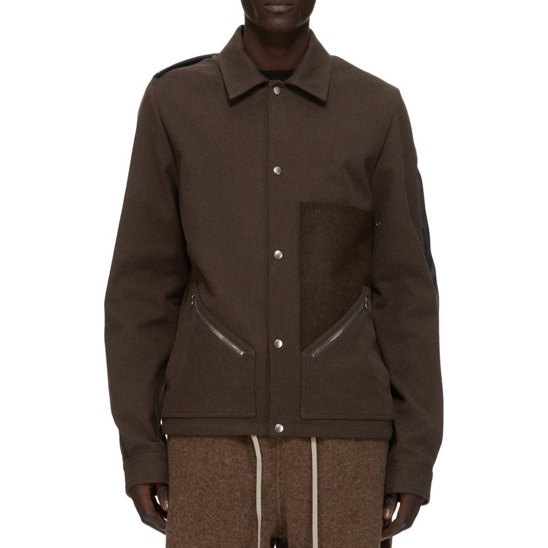 

Куртка на молнии спереди RICK OWENS, серая, Серый, Куртка на молнии спереди RICK OWENS, серая