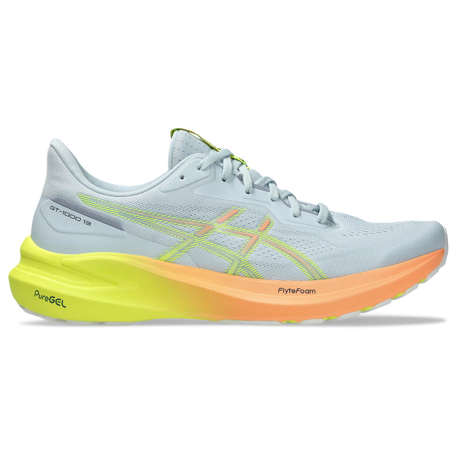 

Кроссовки Asics GT-1000 13 Paris, цвет Cool Grey/Safety Yellow