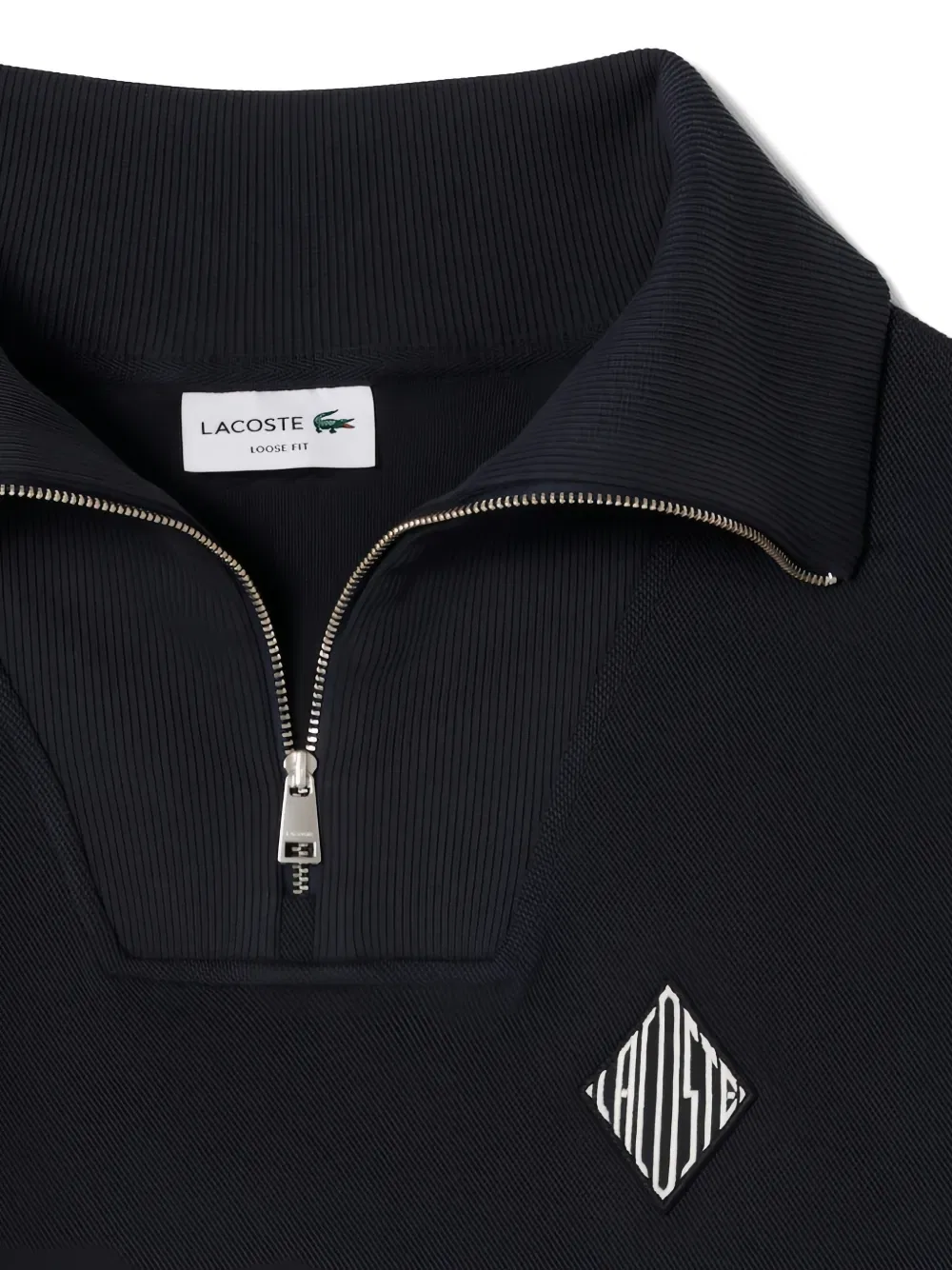 Свитер с застежкой-молнией до середины груди Lacoste, синий — фото 3